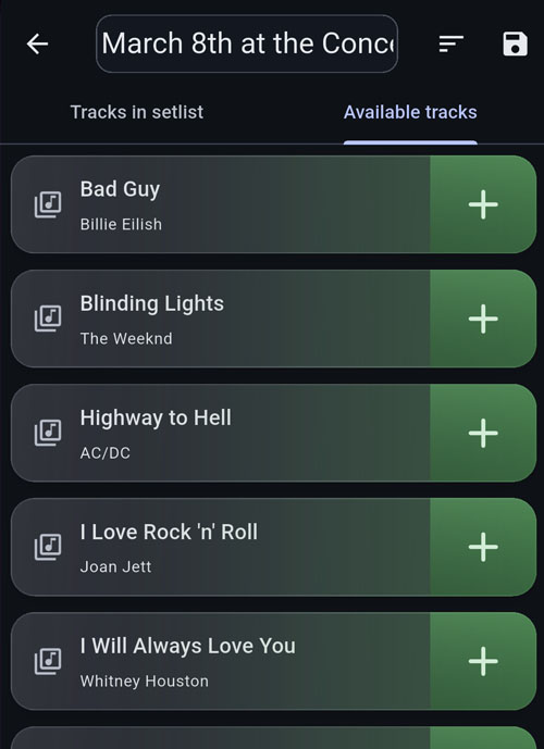 Concert App feature preview